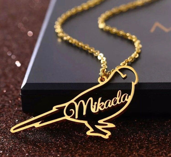 Customized Bird Necklace With Your Name