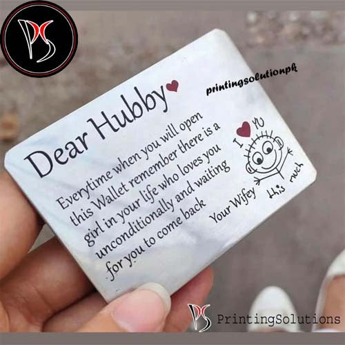 Metal card for Wallet | Gift for Dear Hubby