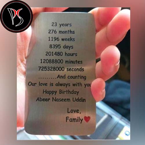 Metal card for Wallet | Gift for Happy Brithday