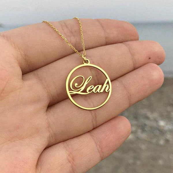 Customized Round name necklace