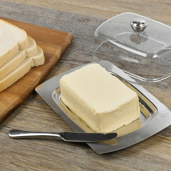 STEEL BUTTER DISH