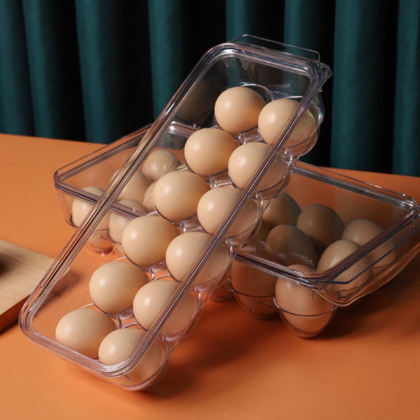 MULTIPLE GRIDS EGG STORAGE BOX WITH LID