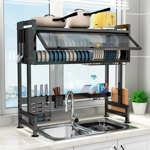 LUXORMOVE KITCHEN DISHES RACK - TRANSPARENT CABINET