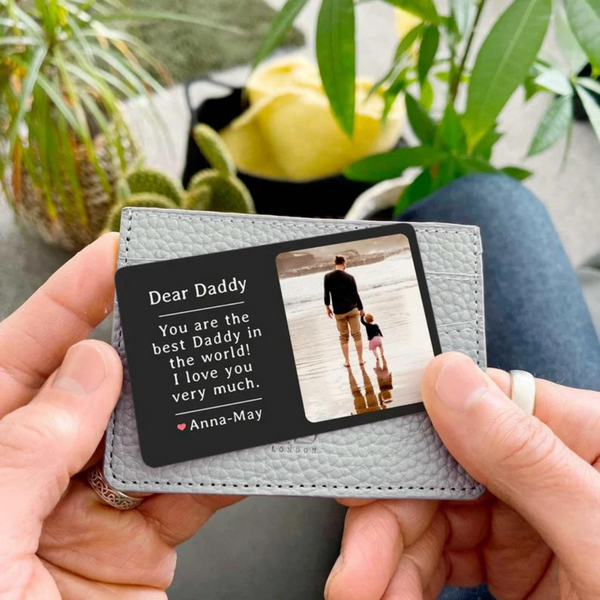 Special Message for Father's Day Wallet Card Metal