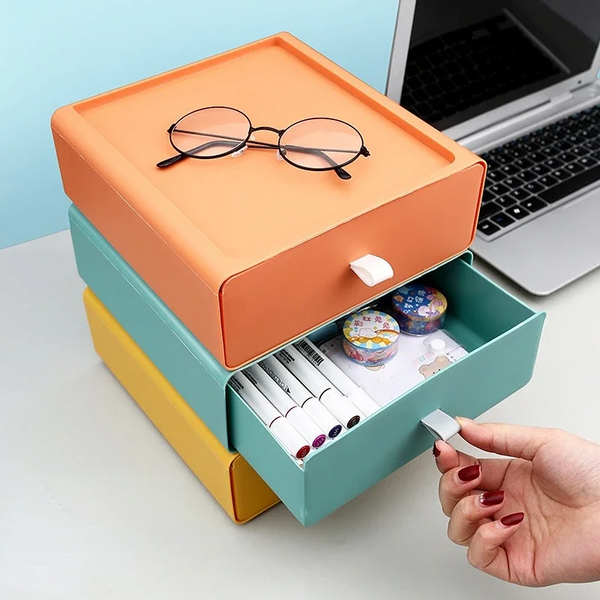 1 PIECE DESKTOP COSMETICS STORAGE BOX DRAWER SHELF STATIONERY ORGANIZER