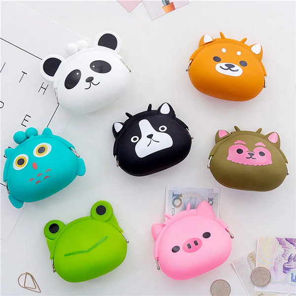 FASHION COIN PURSE CUTE MINI CARTOON SILICONE CLUTCH BAG