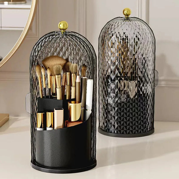 LUXOR ROTATING MAKEUP BRUSH HOLDER - DIAMOND CAGE