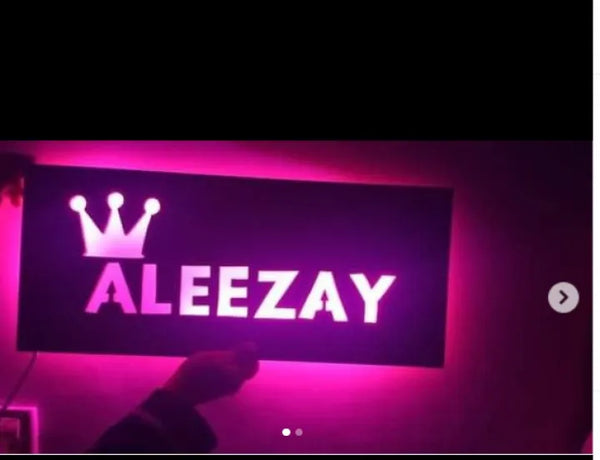 Customized Wooden LED Name Wall Frame Design Your Own