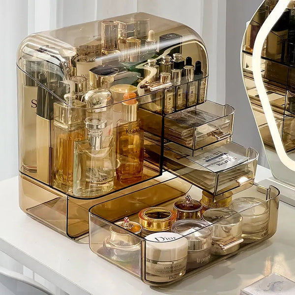 TRANSPARENT MULTI LAYER COSMETIC ORGANIZER