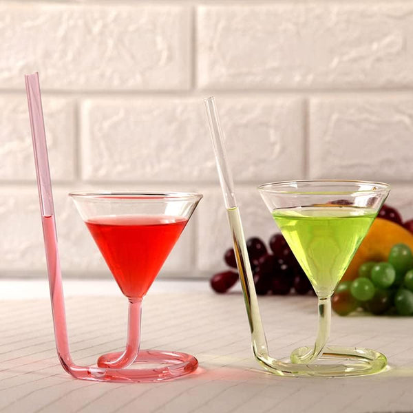 TAIL STRAW GLASS - COCKTAIL SHAPE