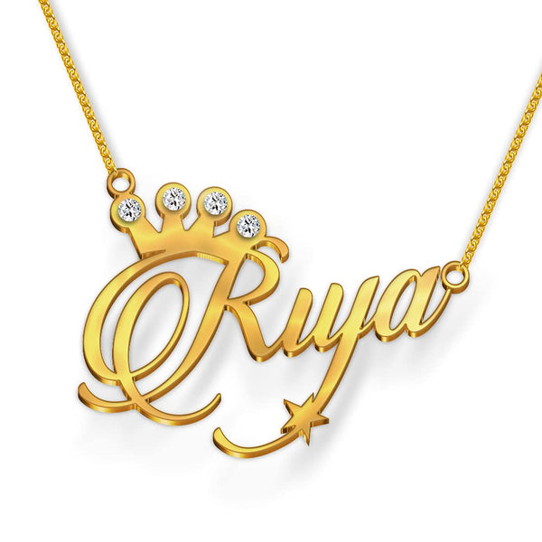 Gold Plated Name Necklace Custom Name Necklace For Girls & Boys Perfect Gift For Anyone