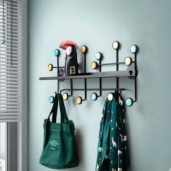 PREMIUM WALL SHELF WITH HOOKS