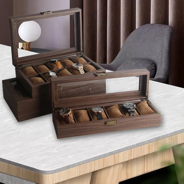 WOODEN WATCH STORAGE BOX