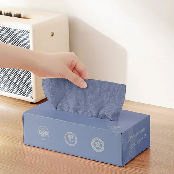 PACK OF 20 REUSABLE RAGS TISSUE BOX