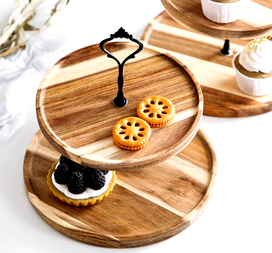 PREMIUM WOODEN TIERED CUPCAKE STAND