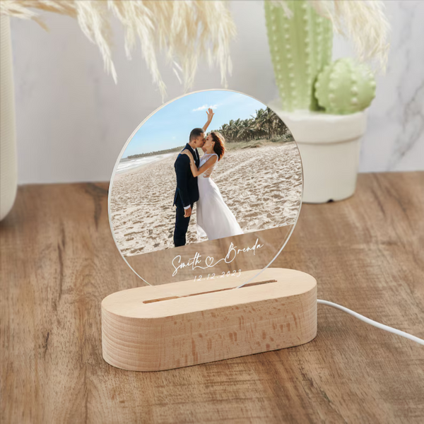 Custom Photo Night Light, Couple Gift, Gift for Girlfriend Boyfriend, Gift for Her,Gift for Him, Anniversary Gift, Christmas Gift for Family