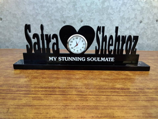 Customized Name Table Clock