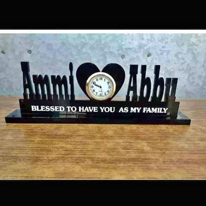 Customized Name Table Clock