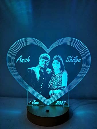 Romantic personalized Picture And Name Gift Lamp