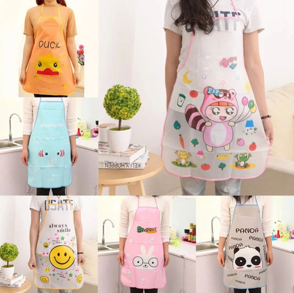 PRINTED SILICONE KITCHEN APRON BIB