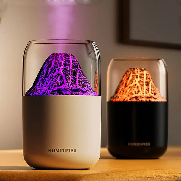 SIMULATED VOLCANO HUMIDIFIER – USB MINI DESKTOP AIR PURIFIER & AROMATHERAPY SPRAY