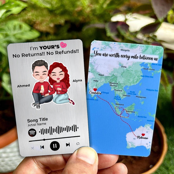 Couple's Long-Distance Love Tune Wallet Card