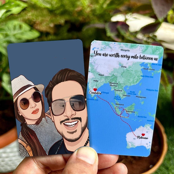 Illustrated Long Distance Wallet Card