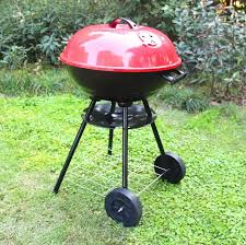 PORTABLE ROUND BARBEQUE GRILL WITH TYRES