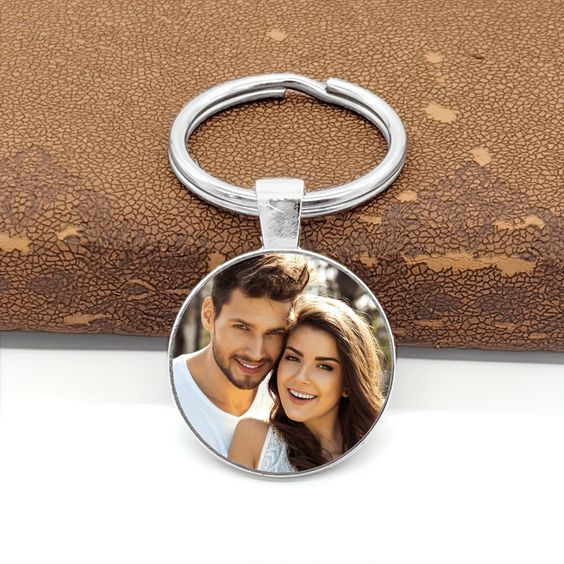 Personalised Luxury Circle Keyring